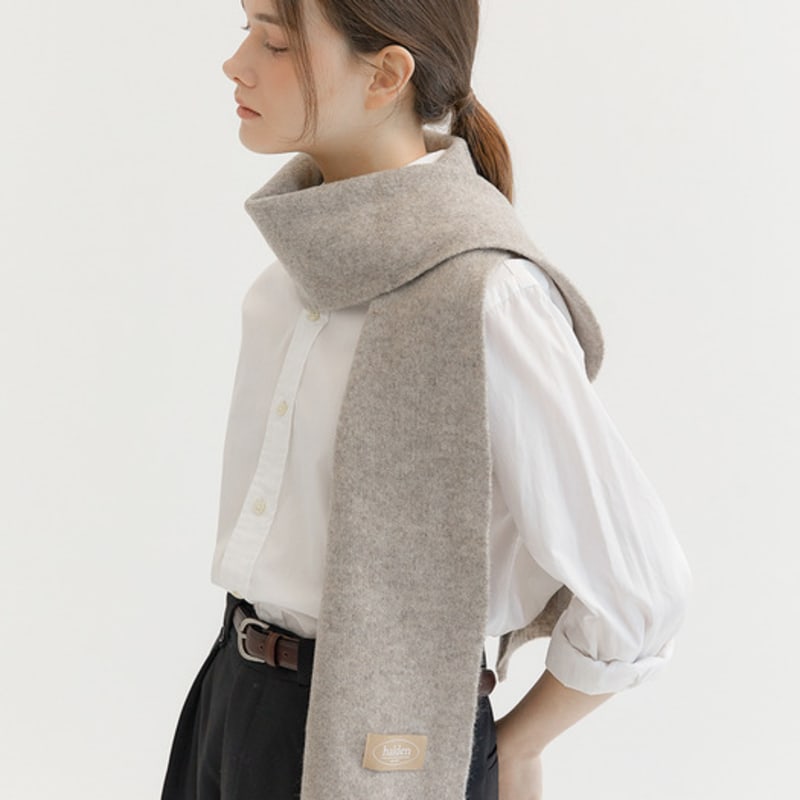 

halden knit wool muffler (M028_grey) grey