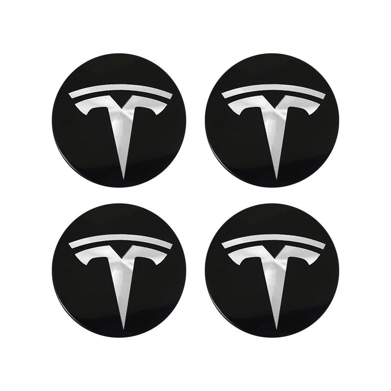 ALB1 4pcs 56mm Tesla Wheel Center Cap Hub Cover Badge Emblem Sticker Car Accessories For Tesla Model 3 Y 2023 S X Cybertruck Highland