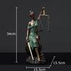 Judicial Fairness and Justice Goddess Statue Desk Decoration Ornaments Justice Goddess Character Sculpture Room Aesthetic Decor
