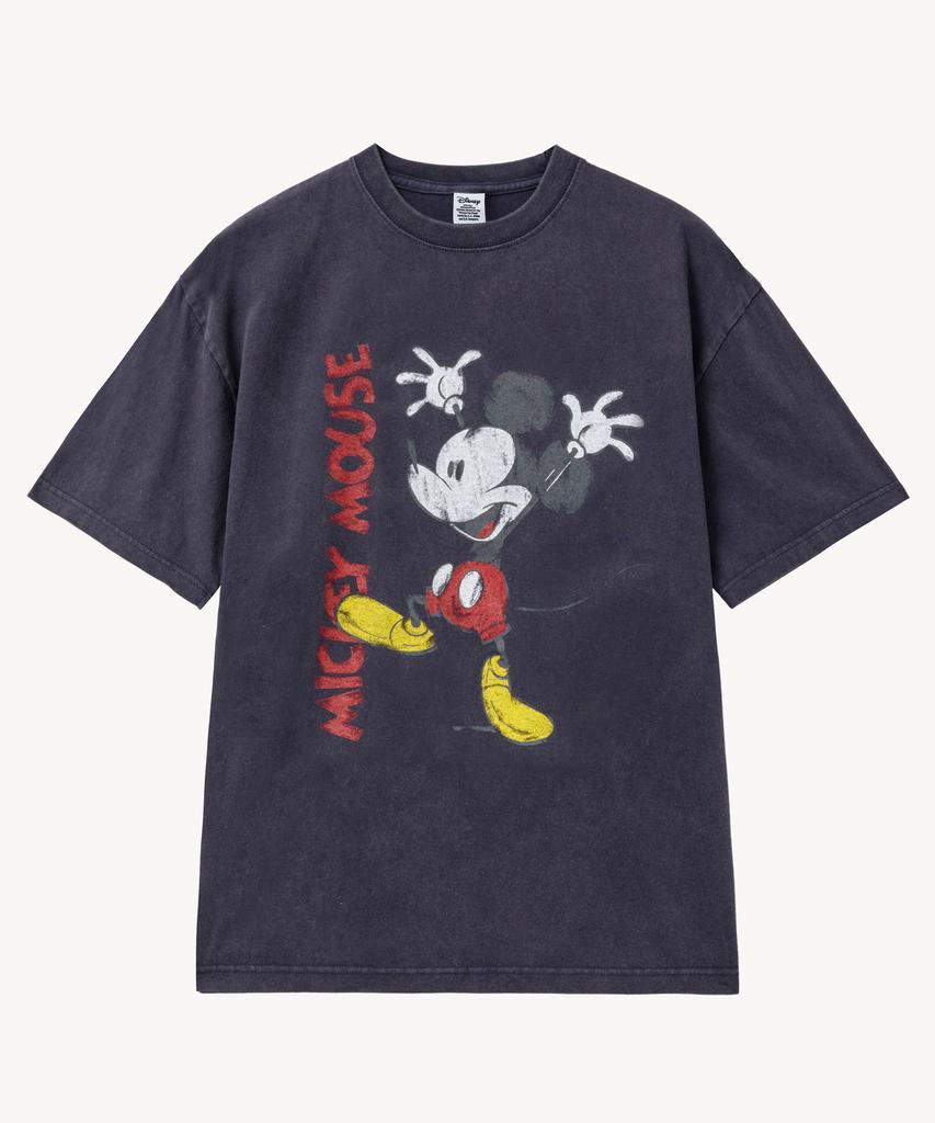 VTWO Fade Wash Cheeky _Mickey_ T-Shirt (Dark Navy)