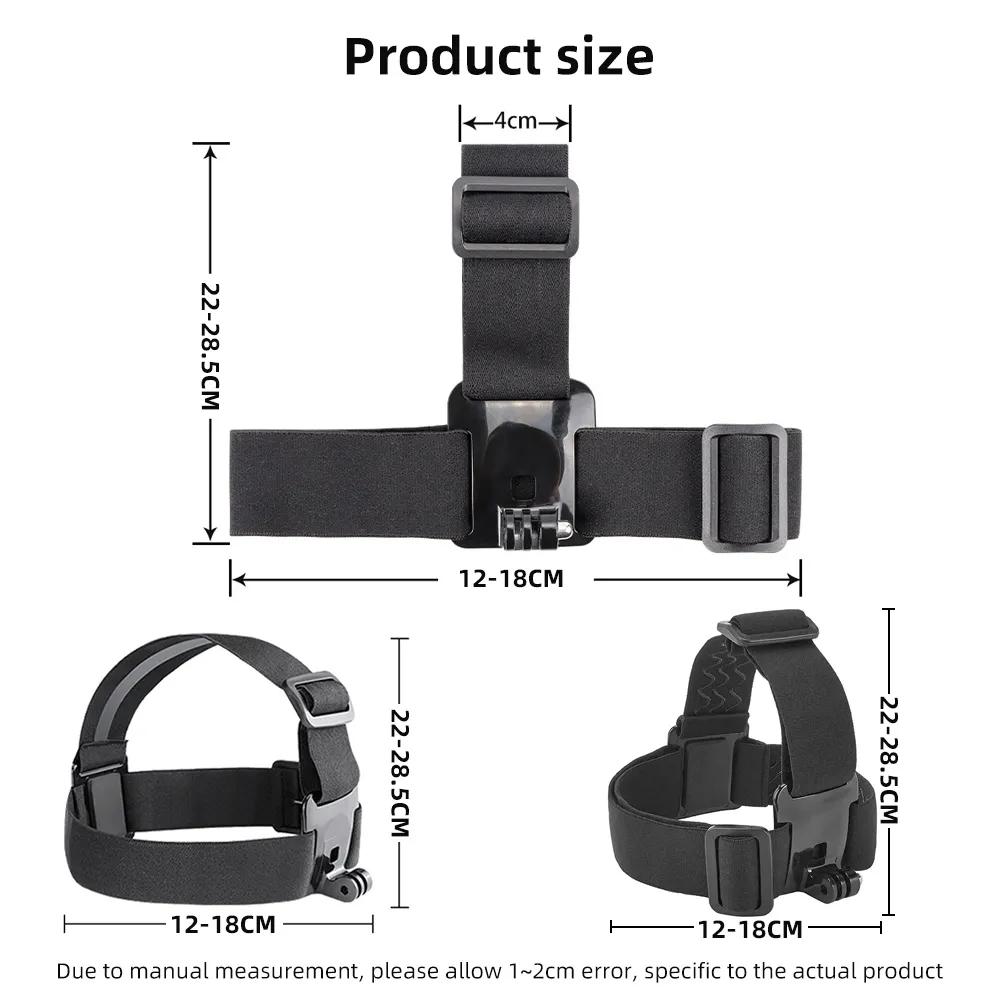 Head Strap Mount for DJI Osmo Action 4 5 Pro Insta360 Ace Pro Go3 GoPro 13 12 11 10 AKASO Xiaoyi Yi 4k Sports Camera Accessories