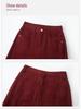 Ancola Red High-Waisted Floor-Length Wide-Leg Slimming Pants, 2025 Spring Women's Collection