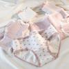 Girls' Pure Cotton Heart & Floral Mid-Waist Panties with Individual Packaging
