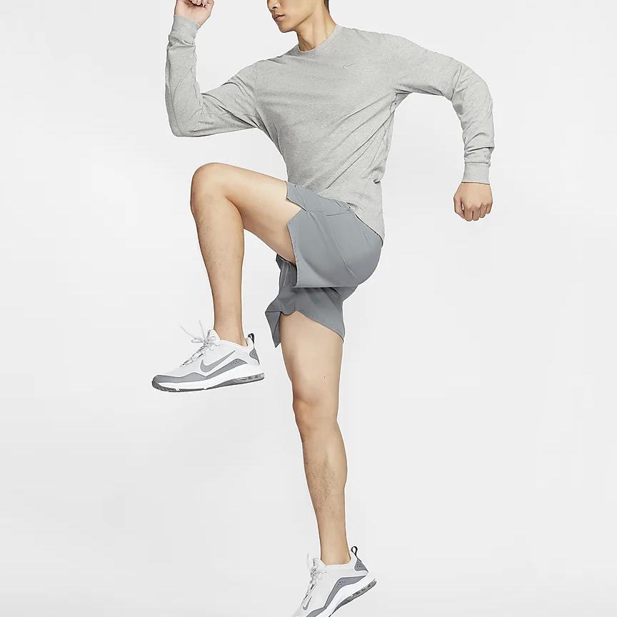 Nike Primary Dri-Fit Quick-Dry Versatile Breathable Long Sleeve T-Shirt Men Tops Dark-Gray Gray FB8586-063