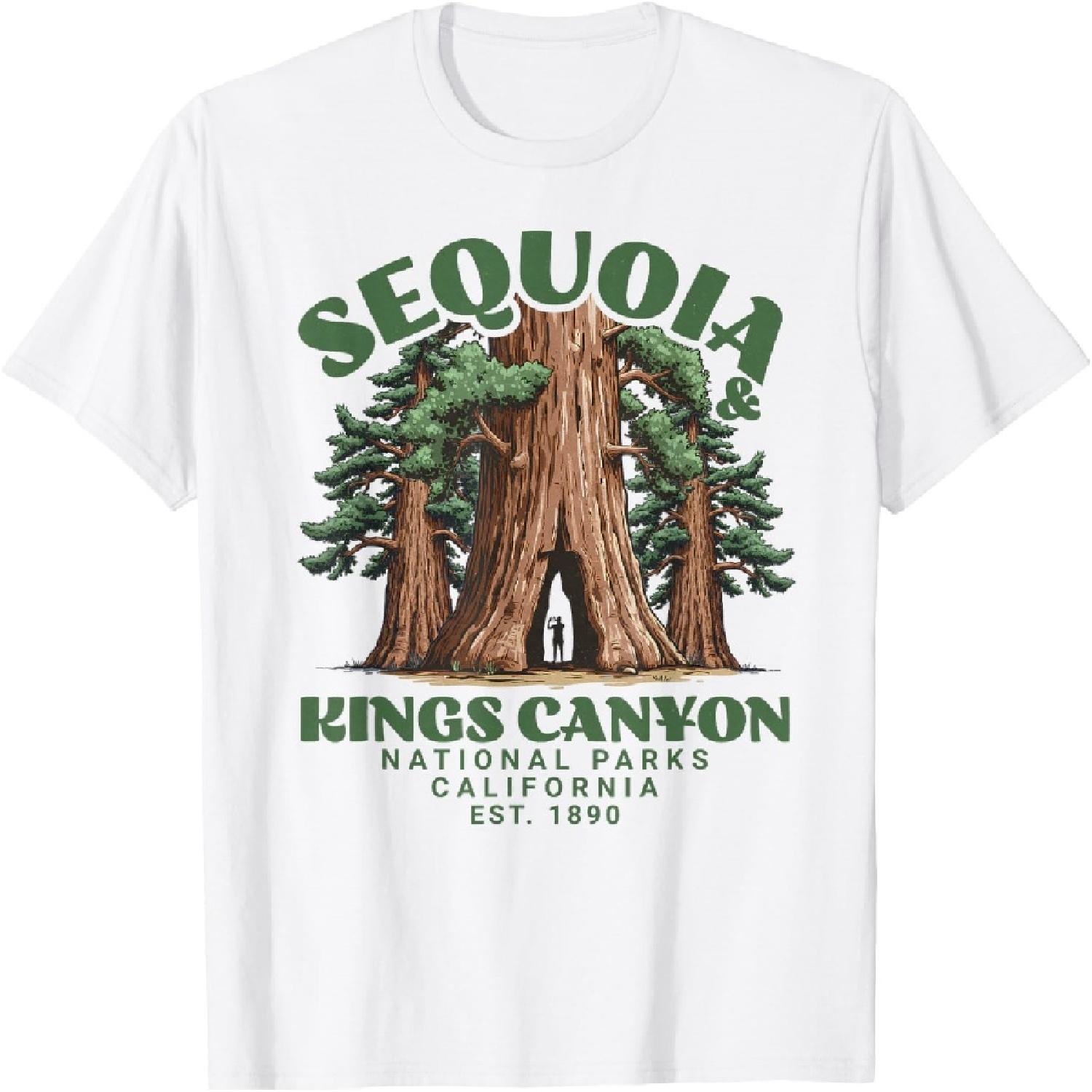 

Sequoia kings Canyon National Parks T-Shirt(2) XXXXXL білий