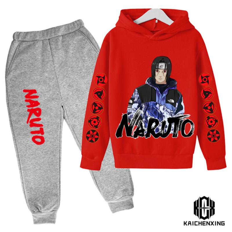 Pánské oblečení pro rodiče-dítě Naruto módní oblek Pánský oblek s kapucí Oblek s kapucí Roztomilý Sport Street Sportswear Pánské cool must-have