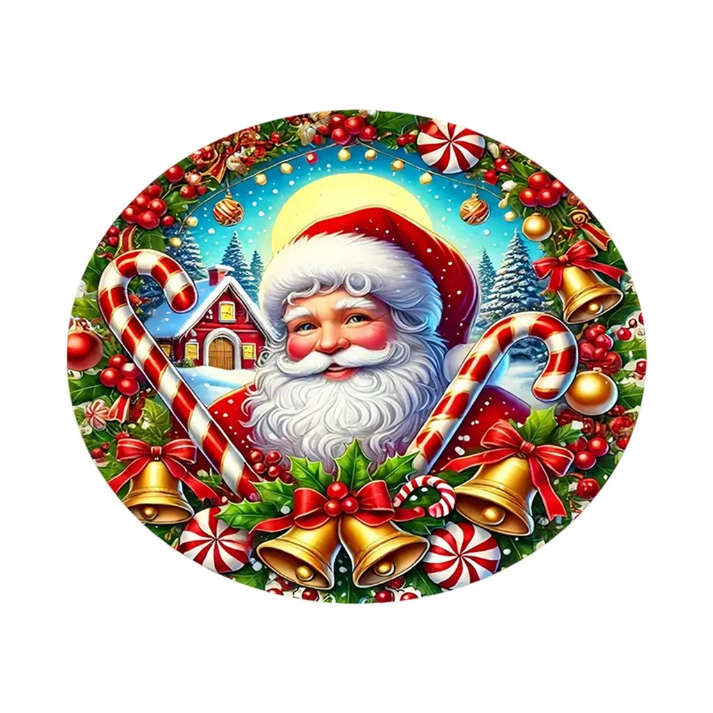 Vánoční sváteční dekorace Kulatý domácí koberec Podložka na podlahu