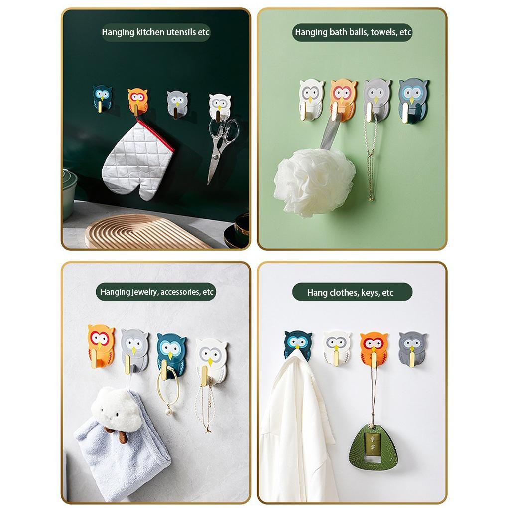 Hanger Wall Hanging Self-adhesive Storage Hook Punch Free Bathroom Bedroom Living Room Scarf Keys Towel Holder Organizer
