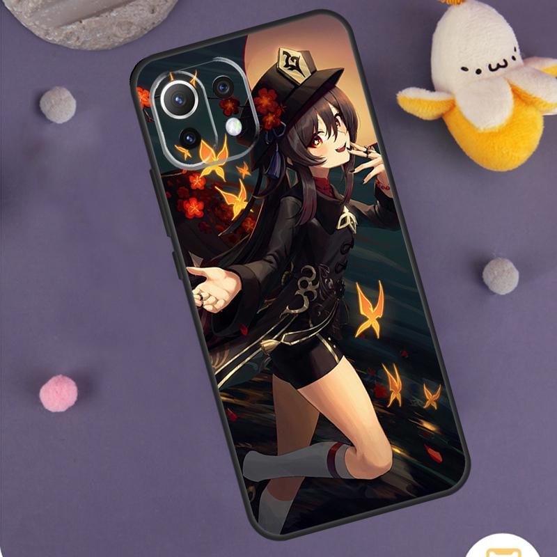 Genshin Impact Hutao Case For Xiaomi 13T 12T 11T Pro 13 14 Ultra 12 Lite POCO X6 M6 F5 F6 Pro X5 X3 F3 M5s Cover