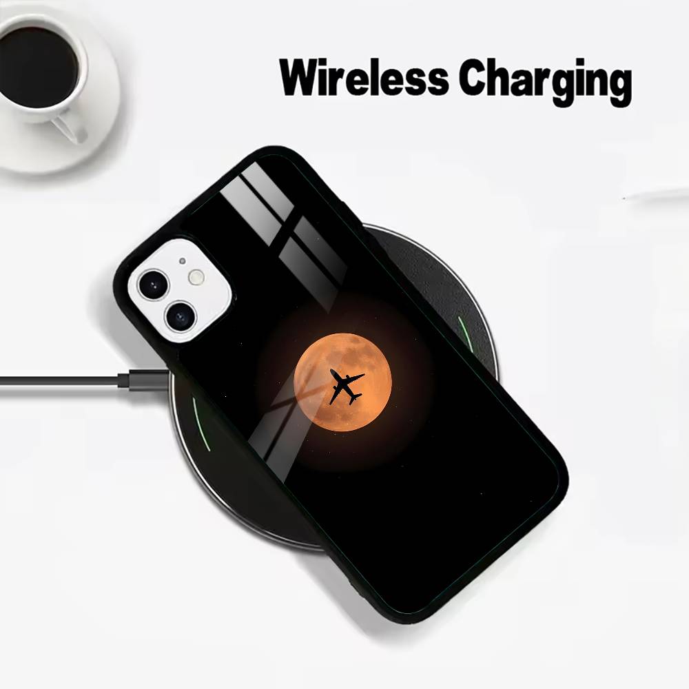 

Aircraft & Sky For IPhone17 16 15 14 13 12 11 Plus Pro Max Plus Wireless Charger Phone Case iPhone15