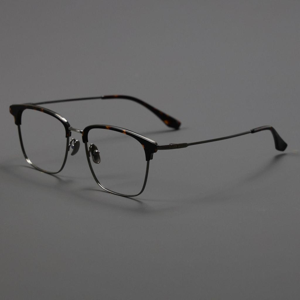 Ultra-Light Frameless Pure Titanium Eyebrow Glasses - Large Frame, Durable & Comfortable