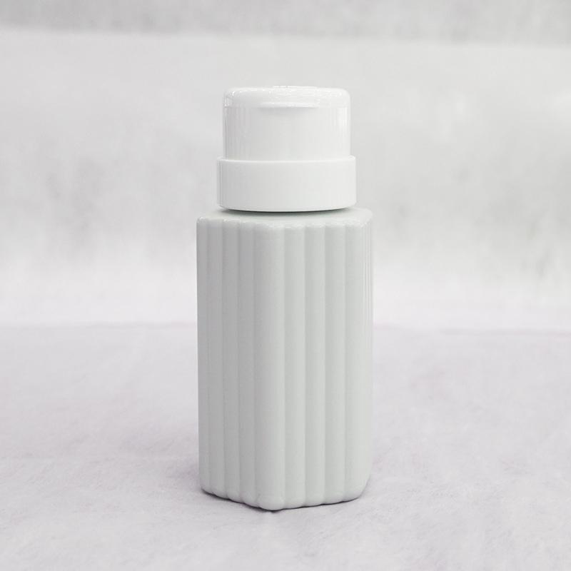 

Empty Nail Polish Remover Bottle Liquid Alcohol Press Pump Refillable Sample Bottles Portable Dispenser Containers светло-серый