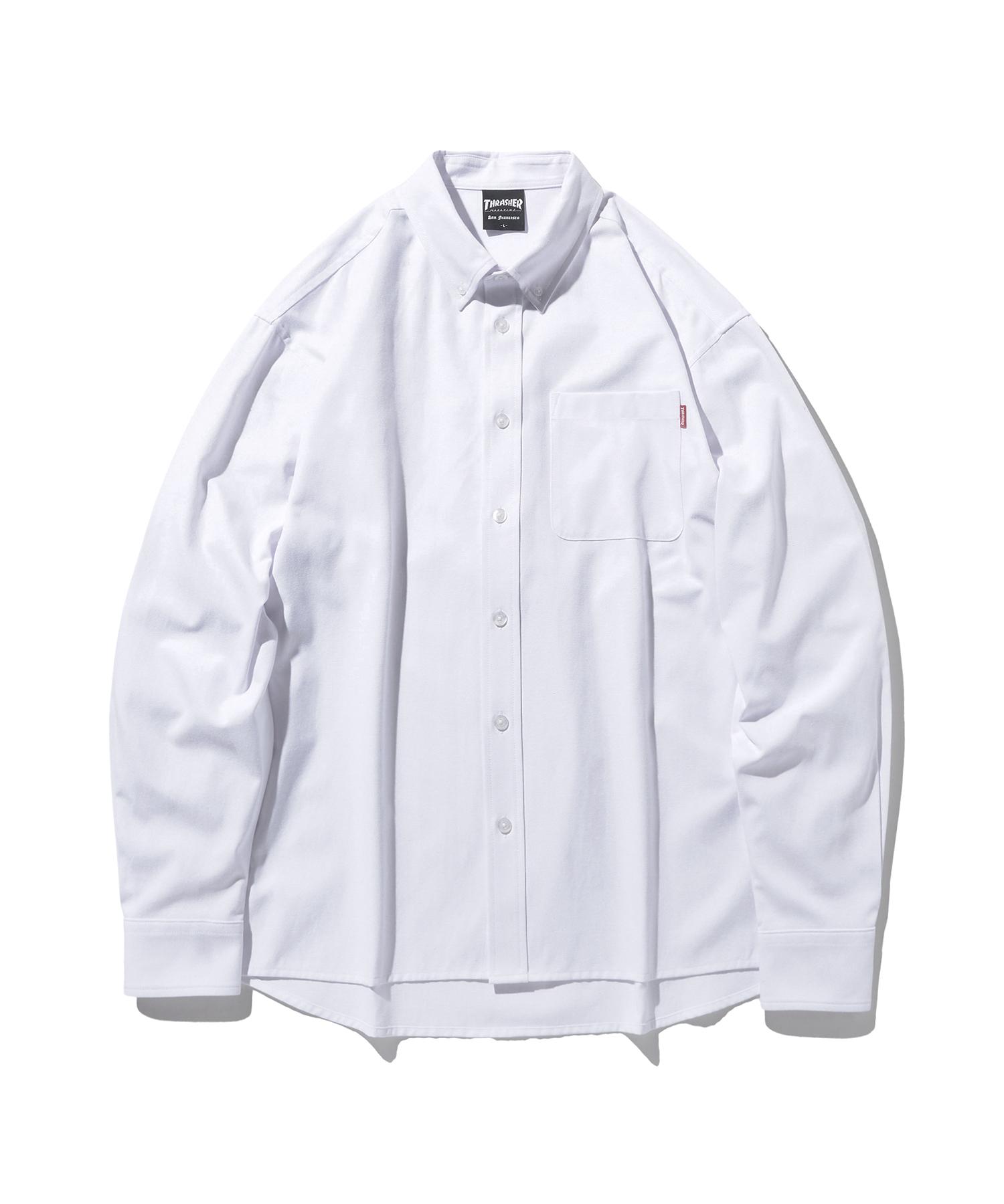 Treasure Flame Pocket Oxford Shirt White M