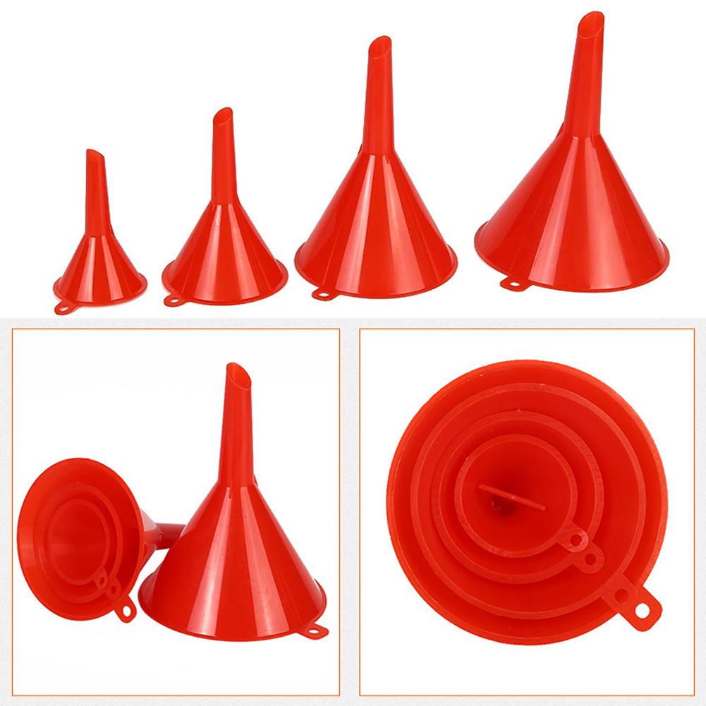4Pcs Plastic Funnel Set Universal Car Motorcycle Oil Gasoline Fuel Funnel Oil Change Refueling Tool Oil Funnels Filling Tool Mass Air Flow 3