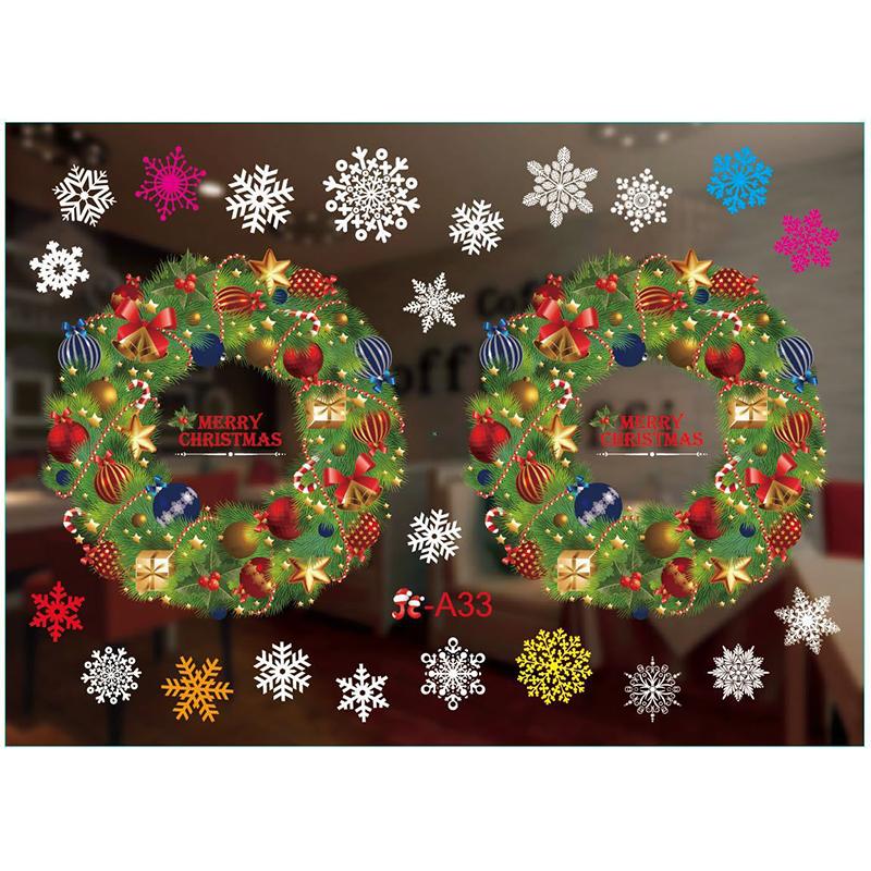Electrostatic Christmas Window Decal Sticker No Trace Xmas Window Clings Glass Decor No Glue Residue Multi Patterns