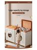 Large Capacity Foldable Clothing Storage Box with Wheels and Flip-Top