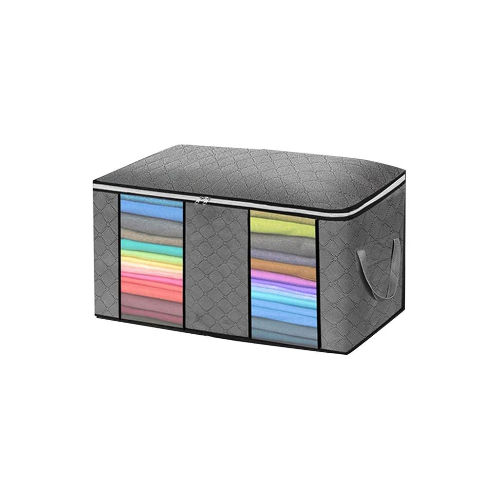 90L Große Aufbewahrungstaschen, Faltbare Schrank-Organizer- und Aufbewahrungstaschen mit Griffen, Dickes Gewebe für Decken, Steppdecken, Kleidung, Bettzeug