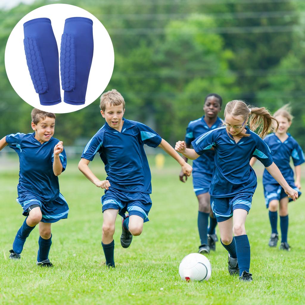 Soccer Shin Pads with Honeycomb Pads Football Shin Pads Ergonomic Lightweight Calf Protective Gear for Soccer Football 1