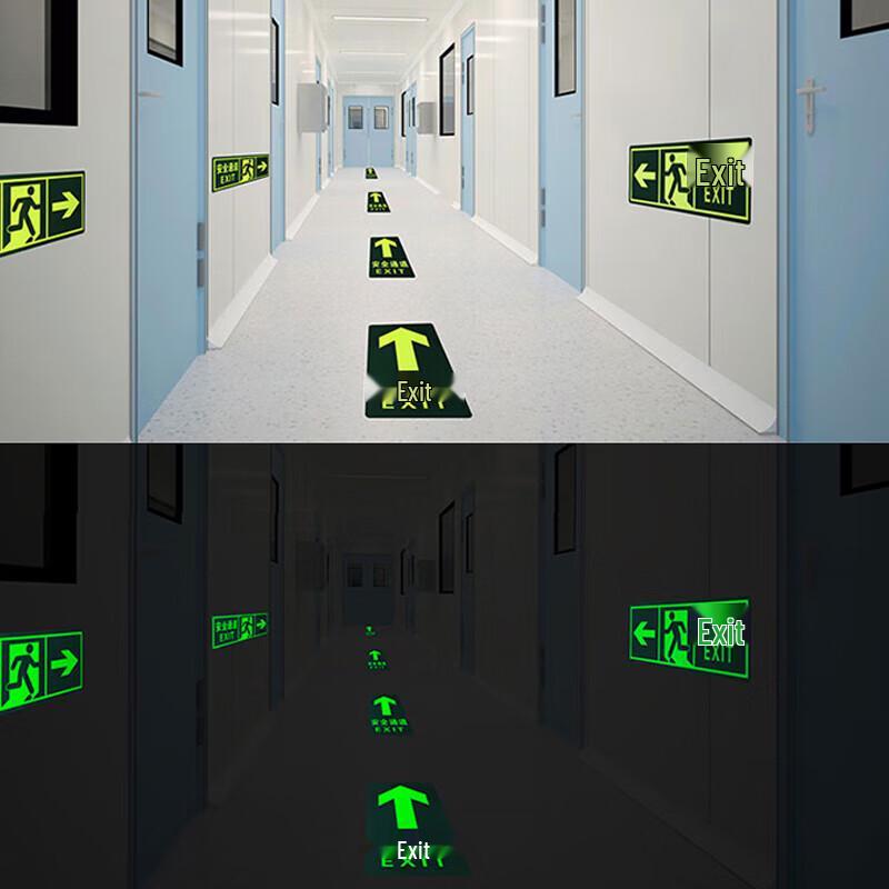 HAISIDIKE HK-46 Glow-in-the-Dark 'Watch Your Step' Floor Sticker
