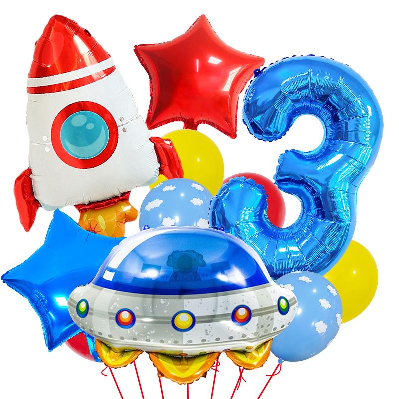 Astronaut Astronaut Themed Birthday Party Decoration Rocket Balloon Aluminum Membrane Balloon Yearly Arrangement