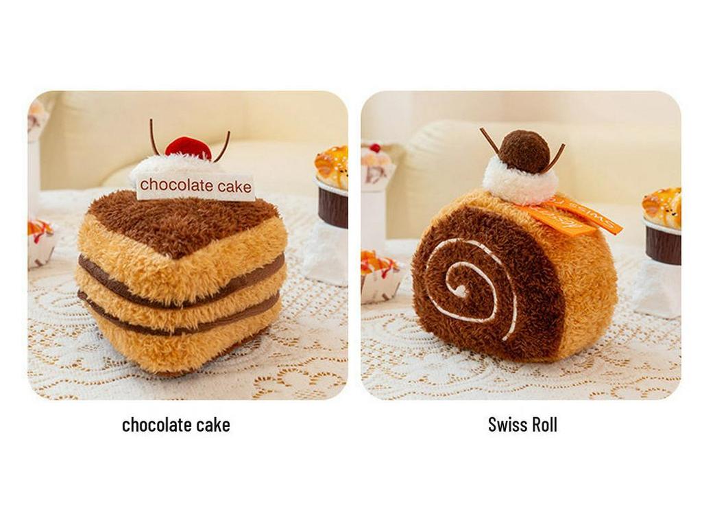 Afternoon Tea Plush Dessert Doll - Cute Food Ornament for Home Decor.