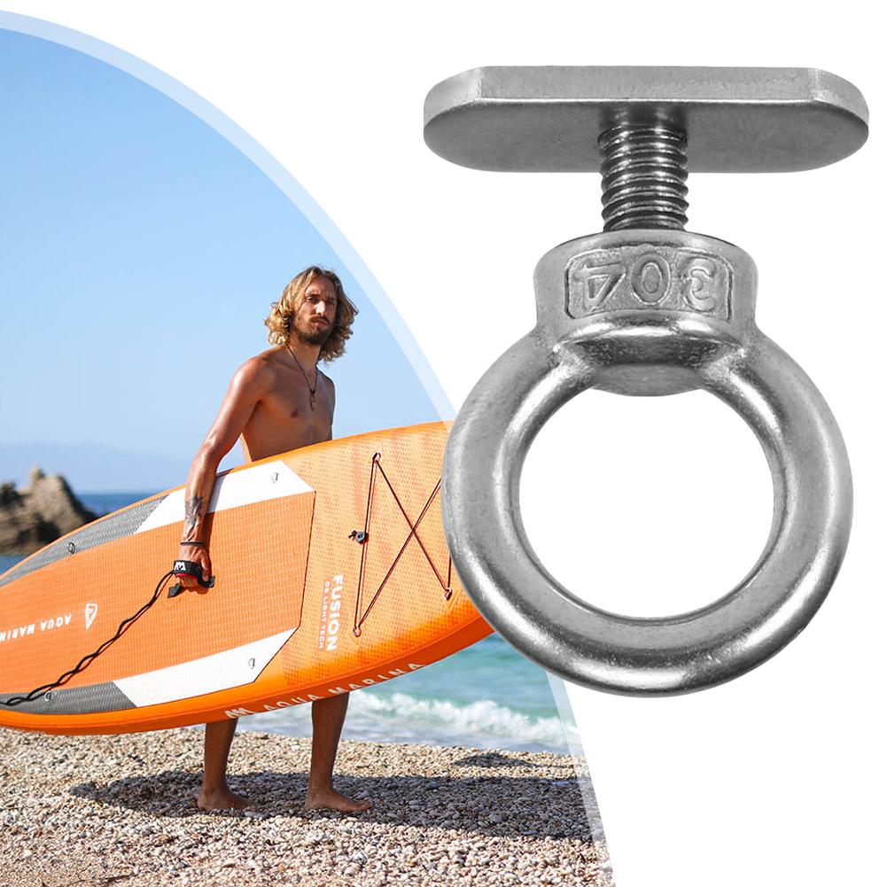 Stainless Steel 2pcs Track Mount Tie Up Eyelet Kayaking Mounting Replacement Kit Kayak Tie Down Eye Bolt for Kayak Accessories