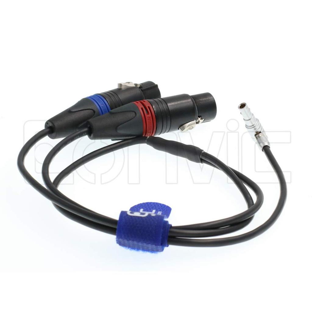Eonvic Audio Input Cable for Dual Channel Microphone Audio to Arri Alexa Mini Camera 00B 5-Pin Male Right Angle to Neutrik 2x3-Pin XLR Female