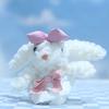 Plush Colorful Bunny Keychain Cozy Longeared Rabbit Stuffed Doll Perfect Gifts For