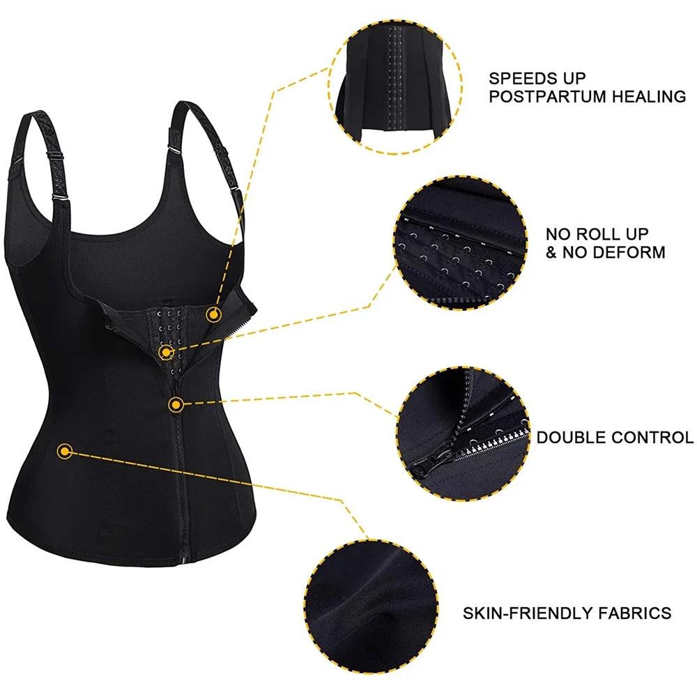 1 Pièce Ceinture d'Entraînement pour Femmes Corset Shapewear avec Fermeture Éclair Débardeur Cintreur de Taille pour Femmes avec Bretelles Réglables