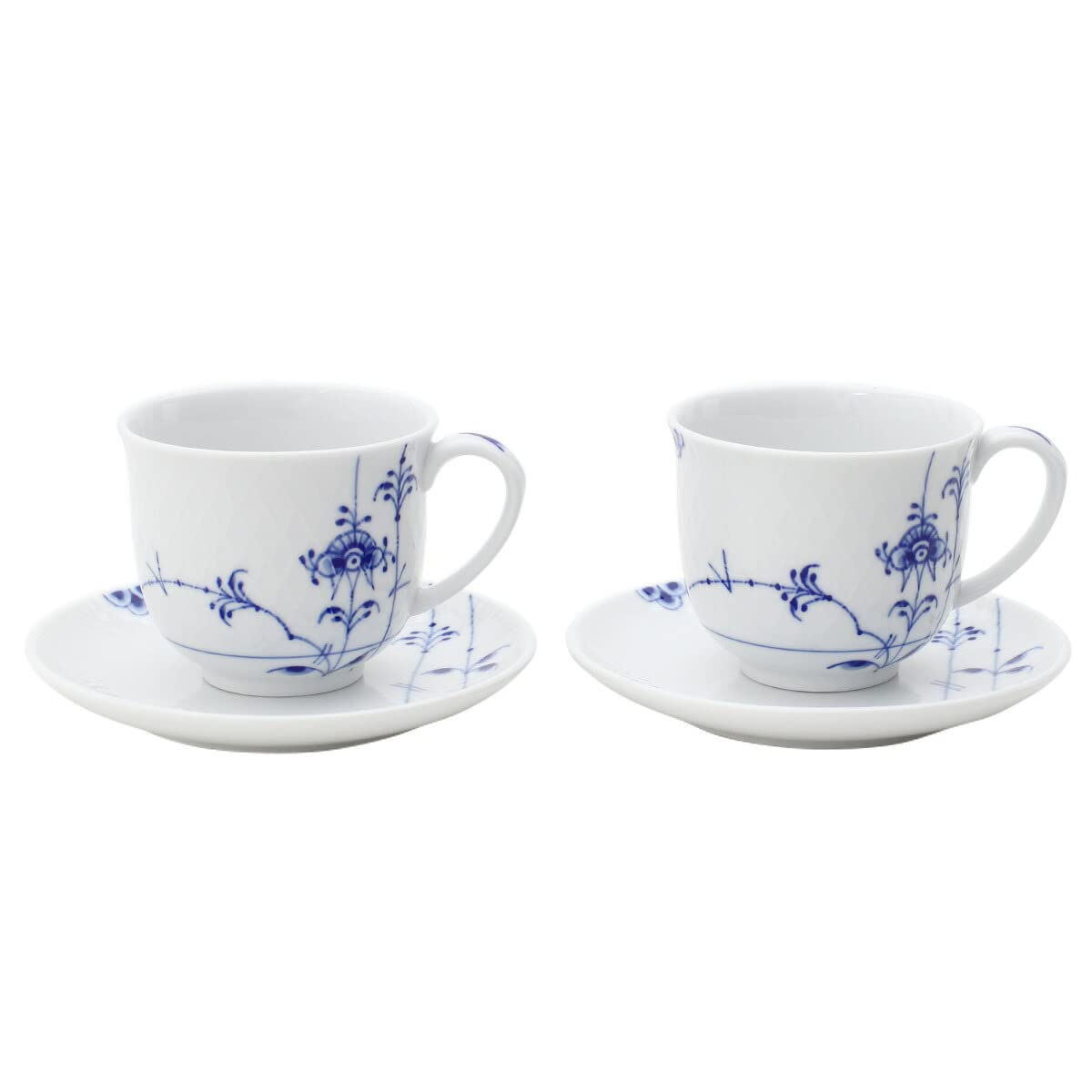 

Пара чашек и блюдец Royal Copenhagen Blue Palmette 160 мл и 2-500-030 [Товар] белый