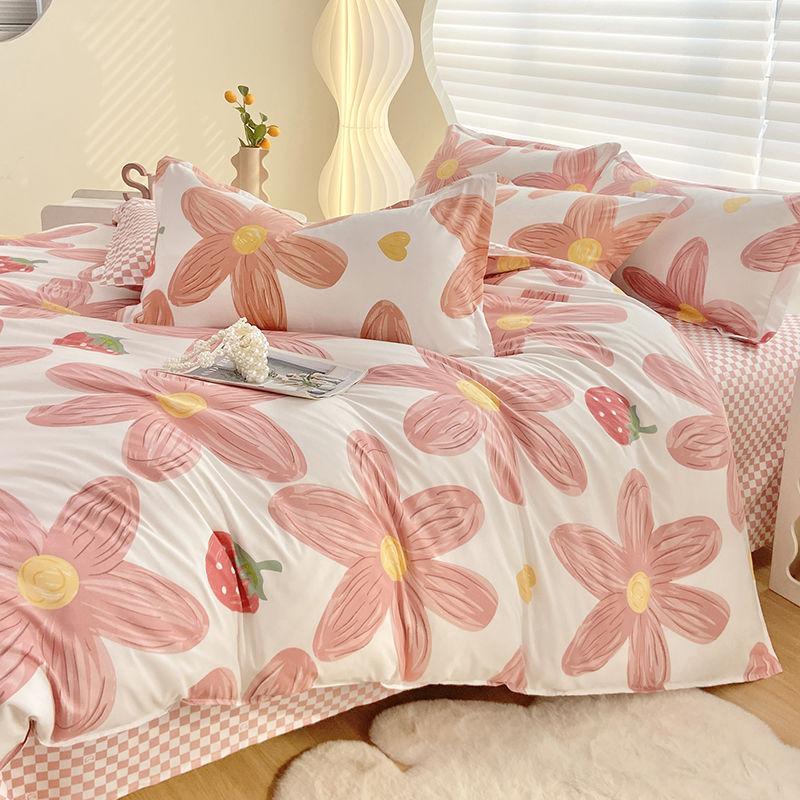 Small Fresh Bed Four-piece Dormitory Quilt Cover Three-piece Bed Sheet Set