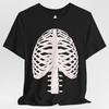 Skelett Rippenkorb T-Shirt, Skelett Shirt für Erwachsene, Skelett Rippen T-Shirt, Skelett Gothic Tee, Skelett T-Shirt, Brust Skelett T-Shirt Rippenkorb