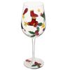 Calice Alto Elegante in Vetro Calice da Vino di Natale Tazza da Vino Rosso Dipinta a Mano Tazza per Bevande da Cocktail per Festa di Festa Matrimonio