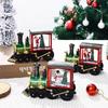 Christmas Train Night Light Ornament Vintage Xmas Train Toy Lighted Statue For Office Table Living Room Christmas Party Gift