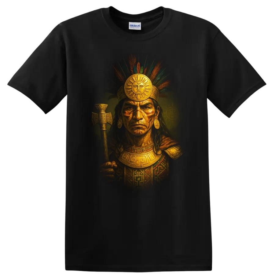 Titu Cusi Yupanqui T Shirt Inca Warrior Portrait Antique Gold Tee