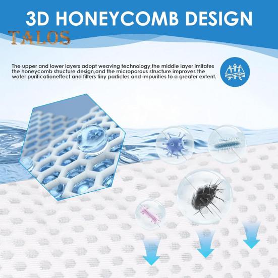 6/12 Stück 4 Zoll 150 Mikron Filtersocken Wiederverwendbar 3D Wabenmuster Aquarium Filterbeutel für Süßwasser Salzwasser Aquarium Teich Sumpfbecken Überläufe