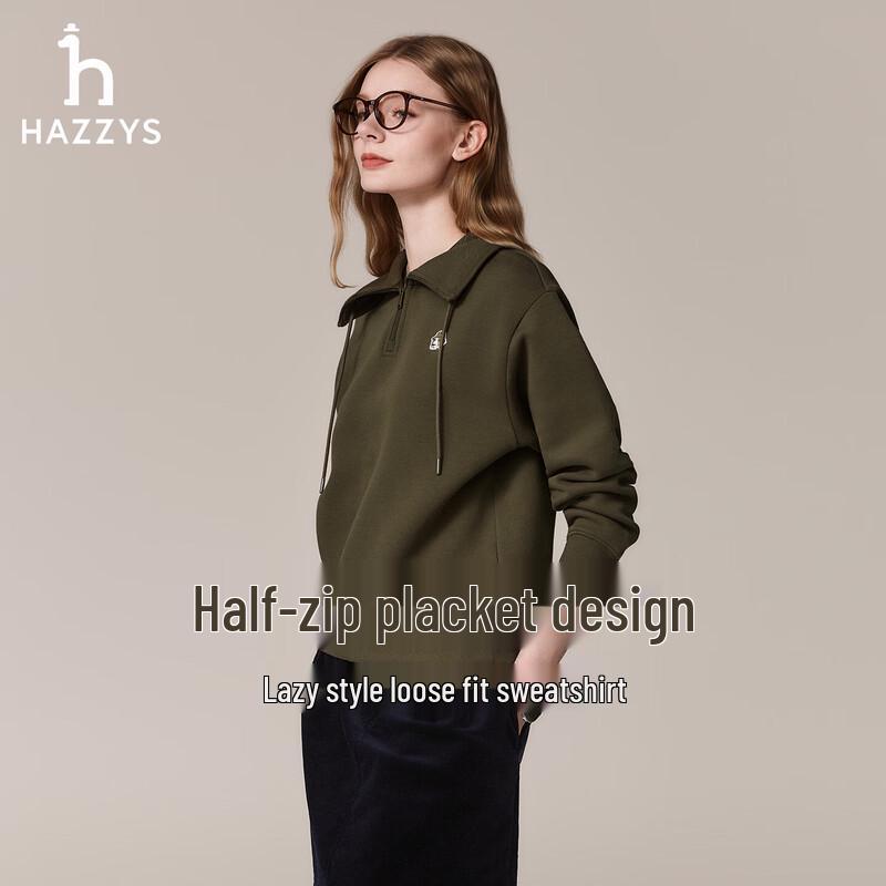 HAZZYS Women's PHIZ Half-Zip Pullover Sweatshirt