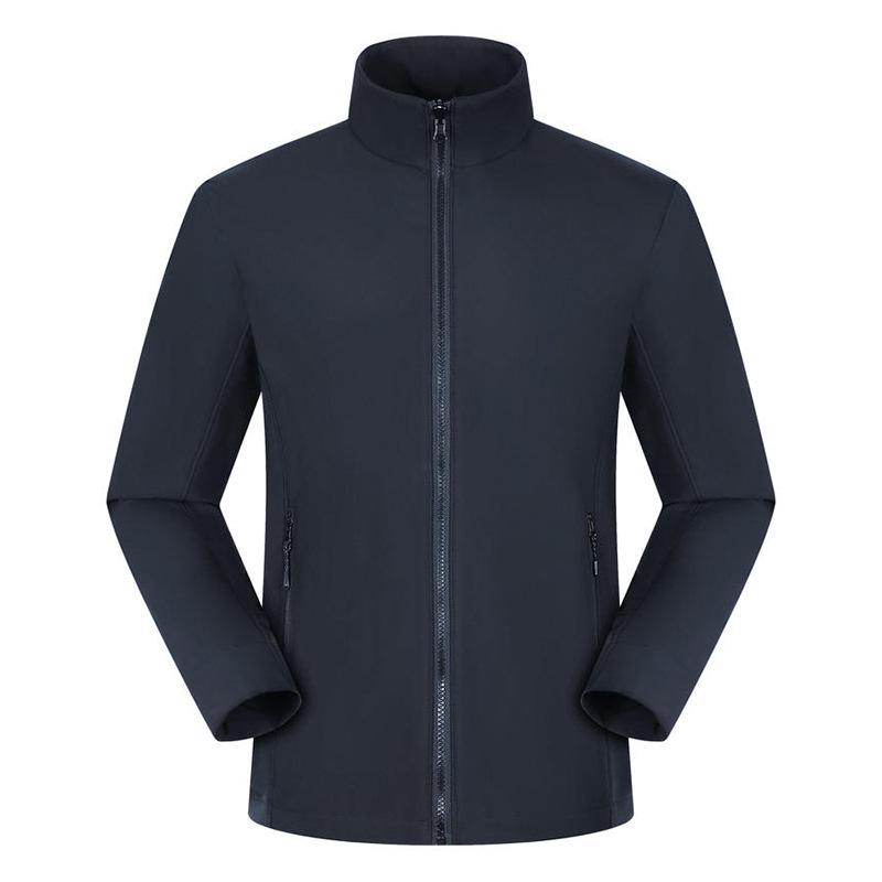 Unisex Spring/Autumn Stand Collar Windproof Jacket: Outdoor Casual Loose Fit with Logo Print