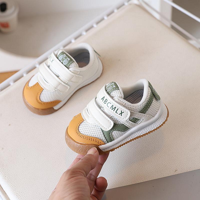 Baby Breathable Mesh Hook And Loop First Walkers Shoes 16 жёлтый