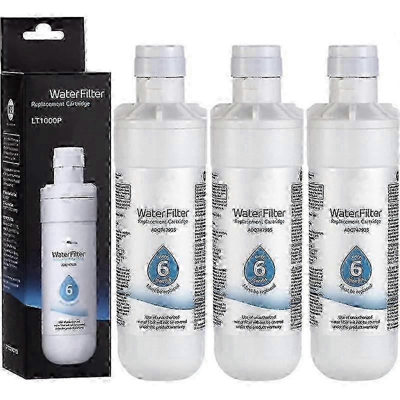 3pcs LG LT1000P ADQ747935 Refrigerator Water Filter