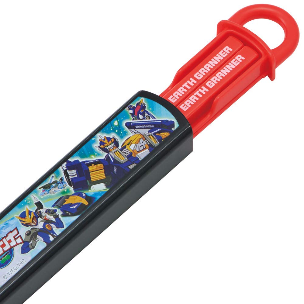 Skater Sliding Chopsticks and Chopstick Case Tomica Earth Made in ABS2AM Children's Set, 16.5cm, Granner, Japan,