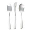 Authentic Cutipol Alice Cutlery Ribbon Baby Birthday Gift Set, White/Matte Silver, Children's Set, Wrapping, Gift,
