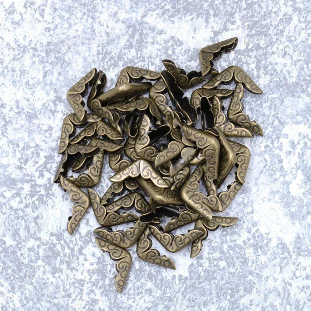 

100 шт., металлическая защита для уголков книг, винтажный альбом для фотоальбомов, папка с меню для ноутбука, защита золотого, серебряного, бронзового цвета 100pcs золотистый