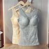 2025 Women's Fleece-Lined Slimming Tank Top with Built-in Bra - Autumn/Winter Style