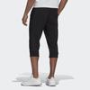 Adidas 3-Stripes Embroidered Logo Knit Cuffed Cropped Pants Men Bottoms Black GK8990