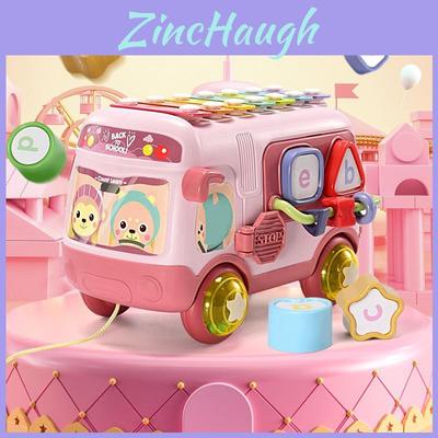 Bunter Xylophon-Bus Rot Sensorische Entwicklung Kinder Musikspielzeug Kunststoff