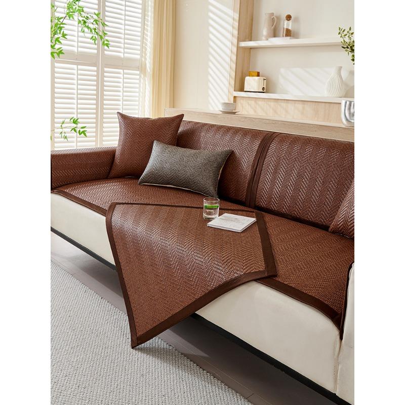 Summer Summer Mat Sofa Cushion Summer Anti-Scratching Rattan Mat Cushion Non-Slip Sofa Cover Seat Cushion