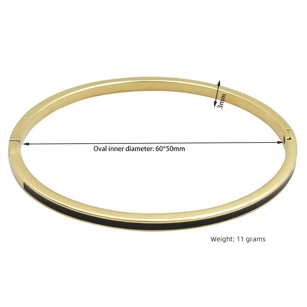 Gold Bamboo Pattern Women's Bracelet with Colored Epoxy Resin