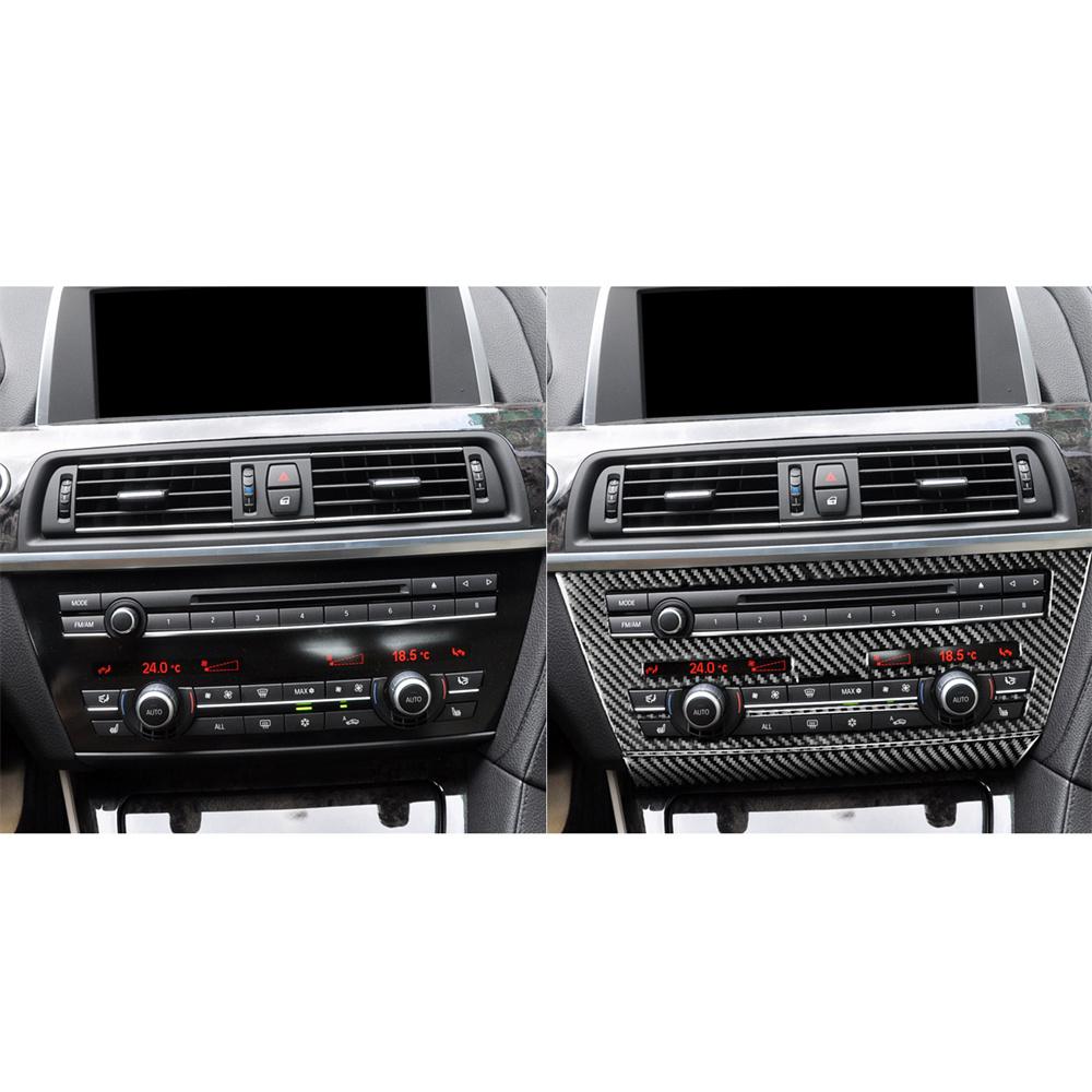 Kohlefaser Innenausstattung CD-Panel Rahmen Dekor Abdeckung Zierleisten Aufkleber Für BMW 6er M6 F12 F13 F06 2011-2018 M Sport