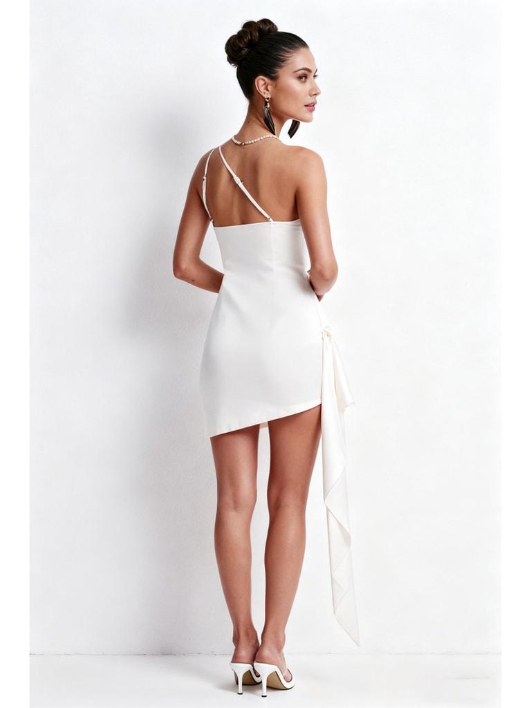 European American Women's Sexy One-Shoulder Slim-Fit Summer Dress